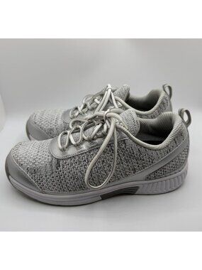 BioFit Orthofeet 982 Women Size 10 2E(X-Wide) Gray Knit Comfort Walking Sneakers